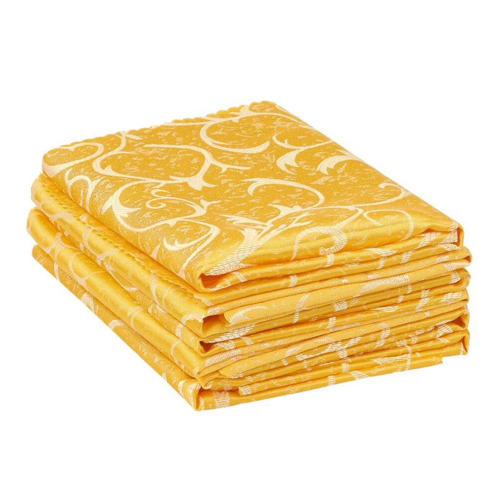 6Pack Cocktail Napkins for Dinner Wedding Restaurant Party 19x19Inch Yellow